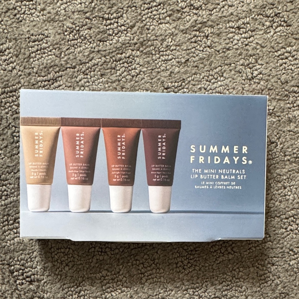 Summer Fridays mini neutrals NIB new in box 0.16oz x4 perfect colors!